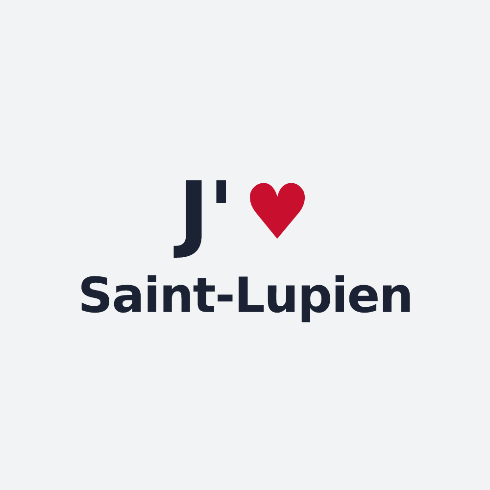 Poster personnalisé Saint-Lupien — design J'aime Saint-Lupien