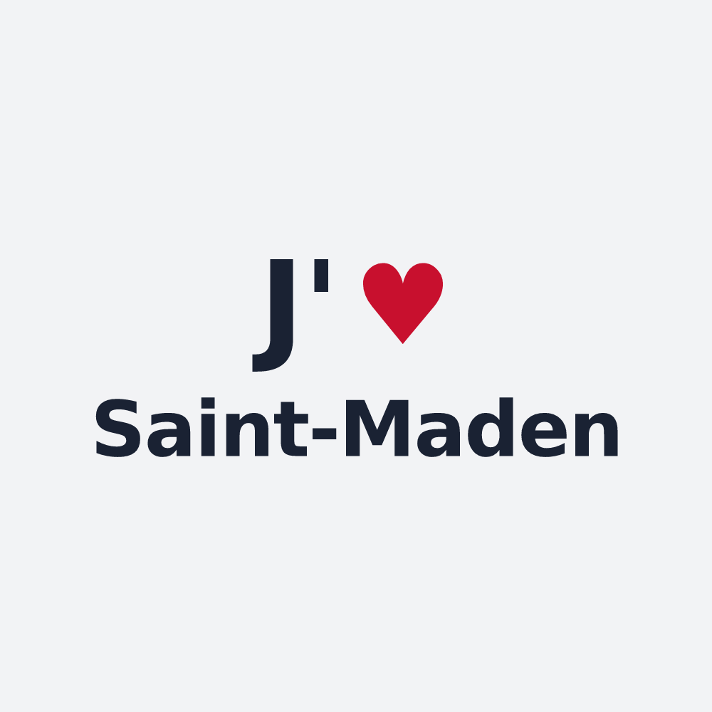 Poster personnalisé Saint-Maden — design J'aime Saint-Maden
