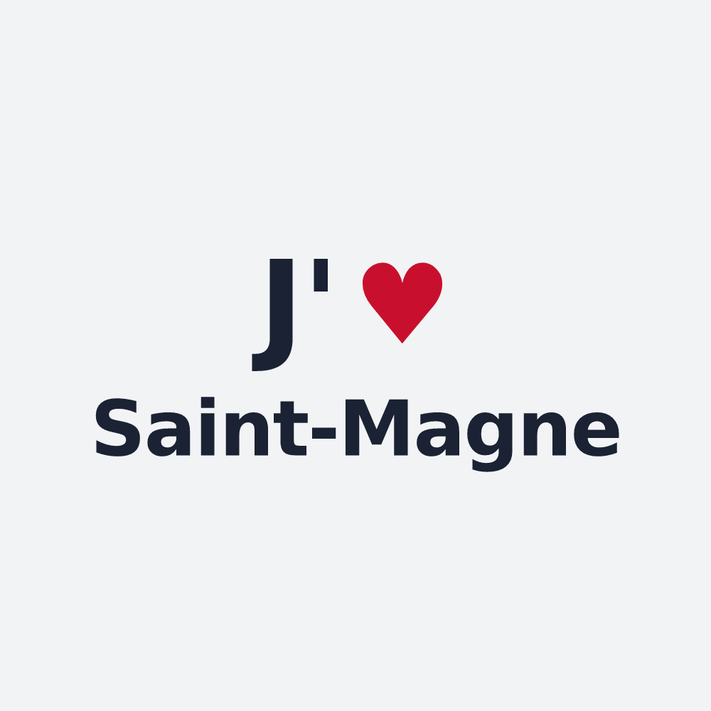 Poster personnalisé Saint-Magne — design J'aime Saint-Magne