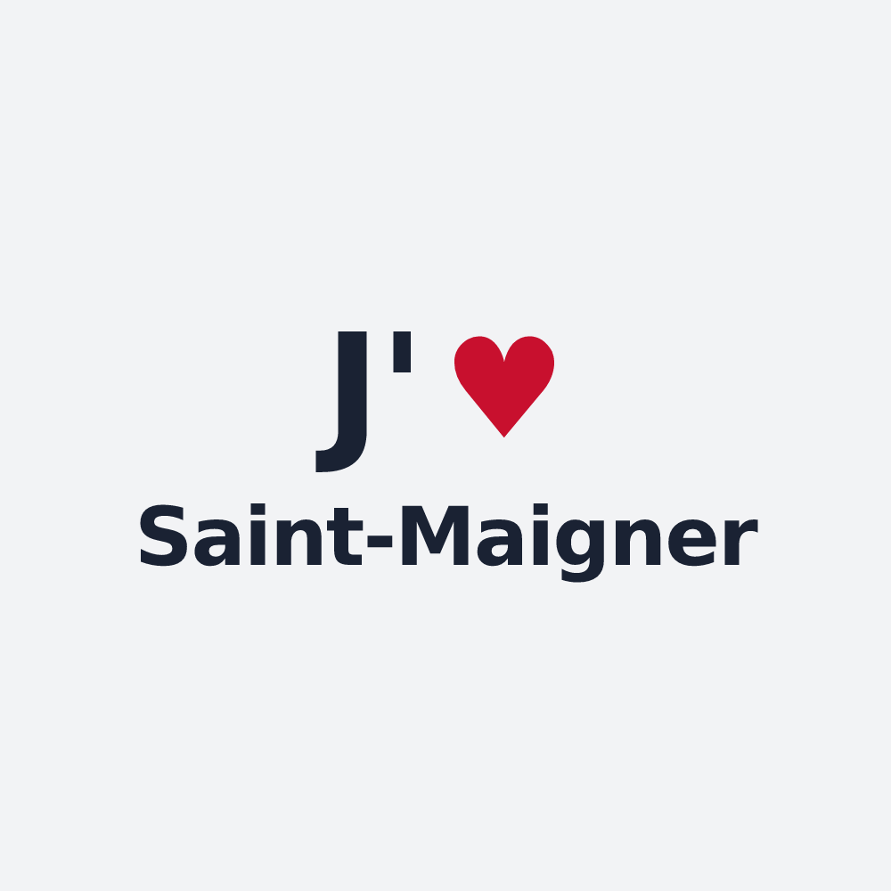Poster personnalisé Saint-Maigner — design J'aime Saint-Maigner