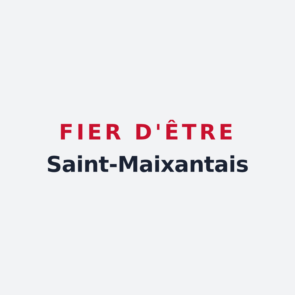 Poster « Fier d'être Saint-Maixantais » — design pour Saint-Maixant