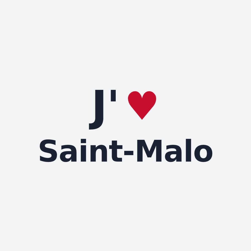 Poster personnalisé Saint-Malo — design J'aime Saint-Malo