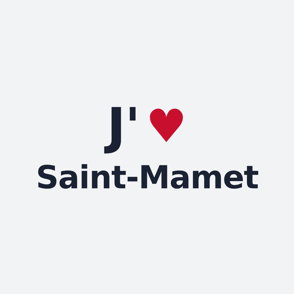 Poster personnalisé Saint-Mamet — design J'aime Saint-Mamet
