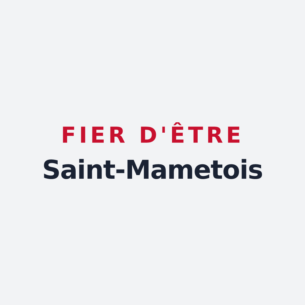 Poster « Fier d'être Saint-Mametois » — design pour Saint-Mamet