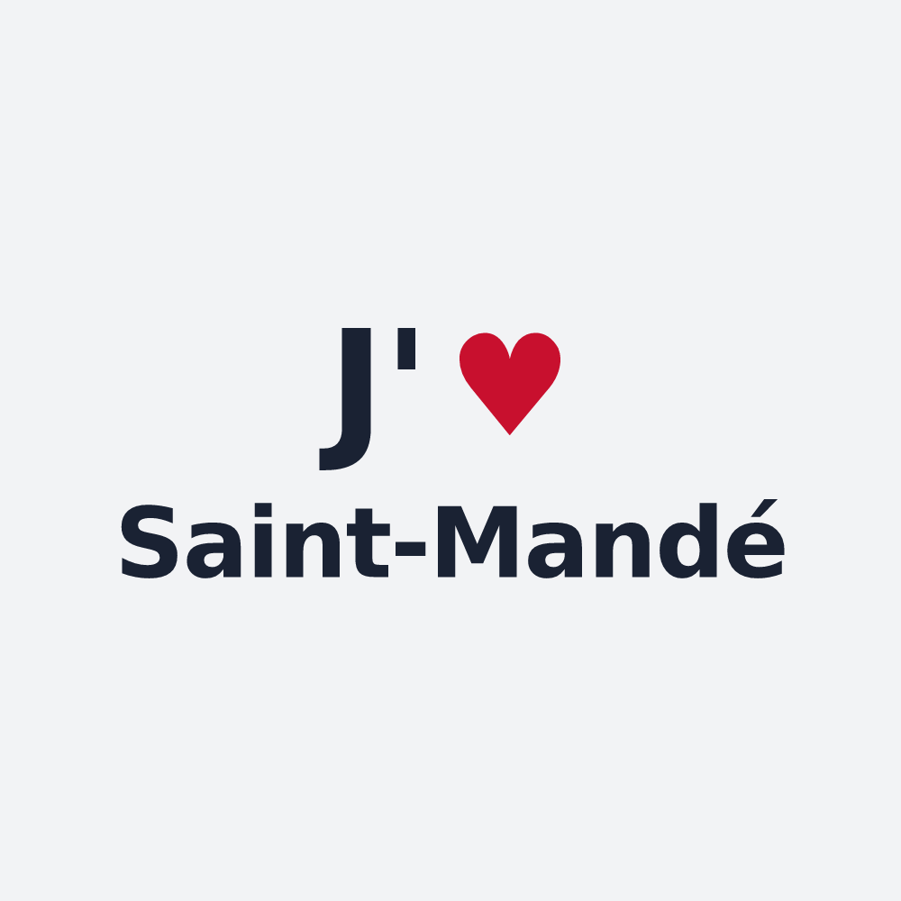 Poster personnalisé Saint-Mandé — design J'aime Saint-Mandé