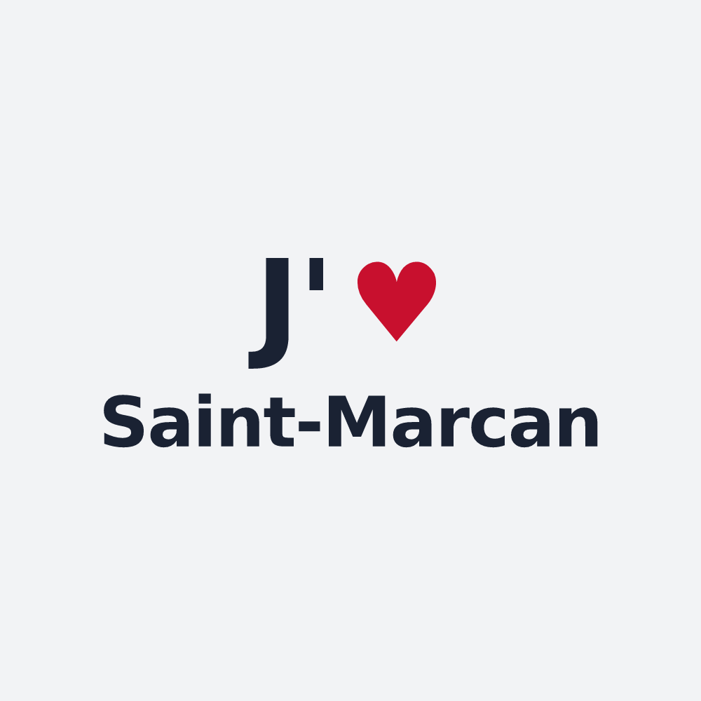 Poster personnalisé Saint-Marcan — design J'aime Saint-Marcan