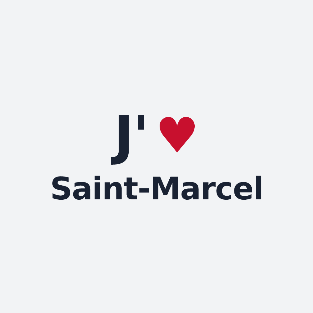 Poster personnalisé Saint-Marcel — design J'aime Saint-Marcel