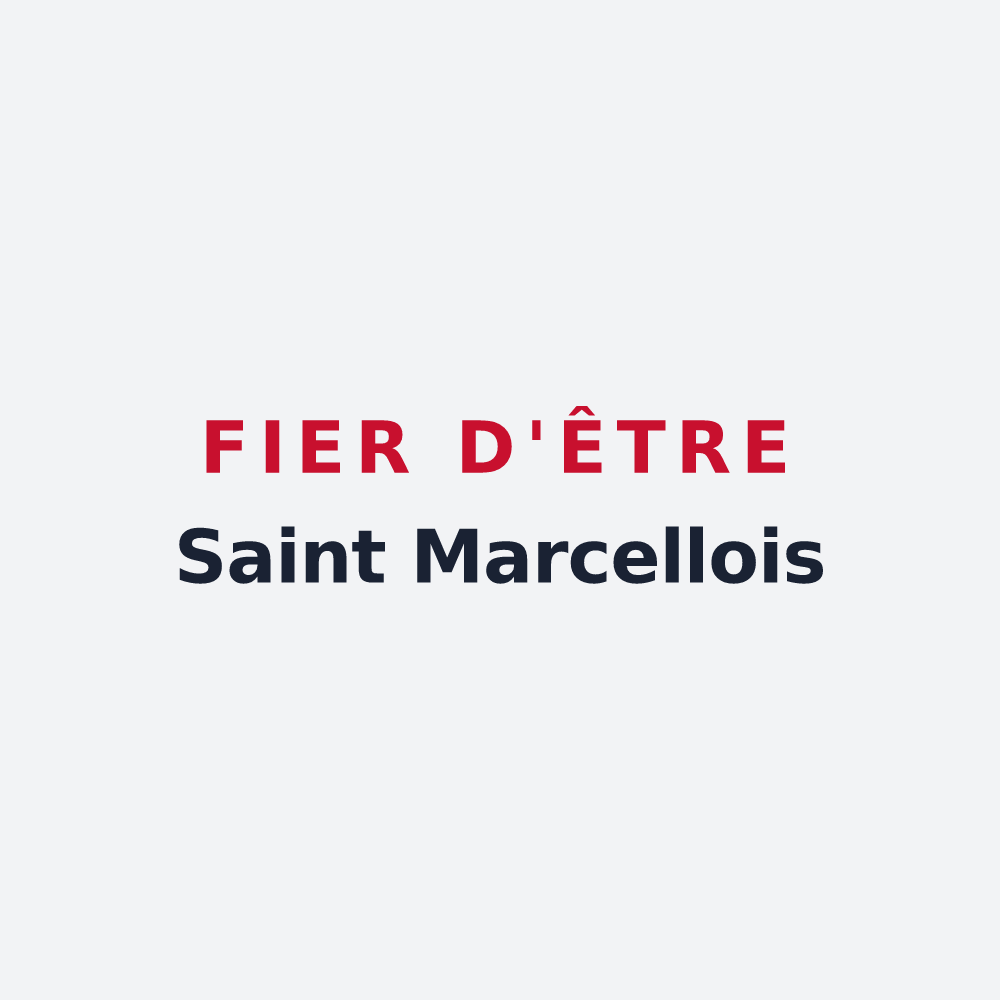 Poster « Fier d'être Saint Marcellois » — design pour Saint-Marcel