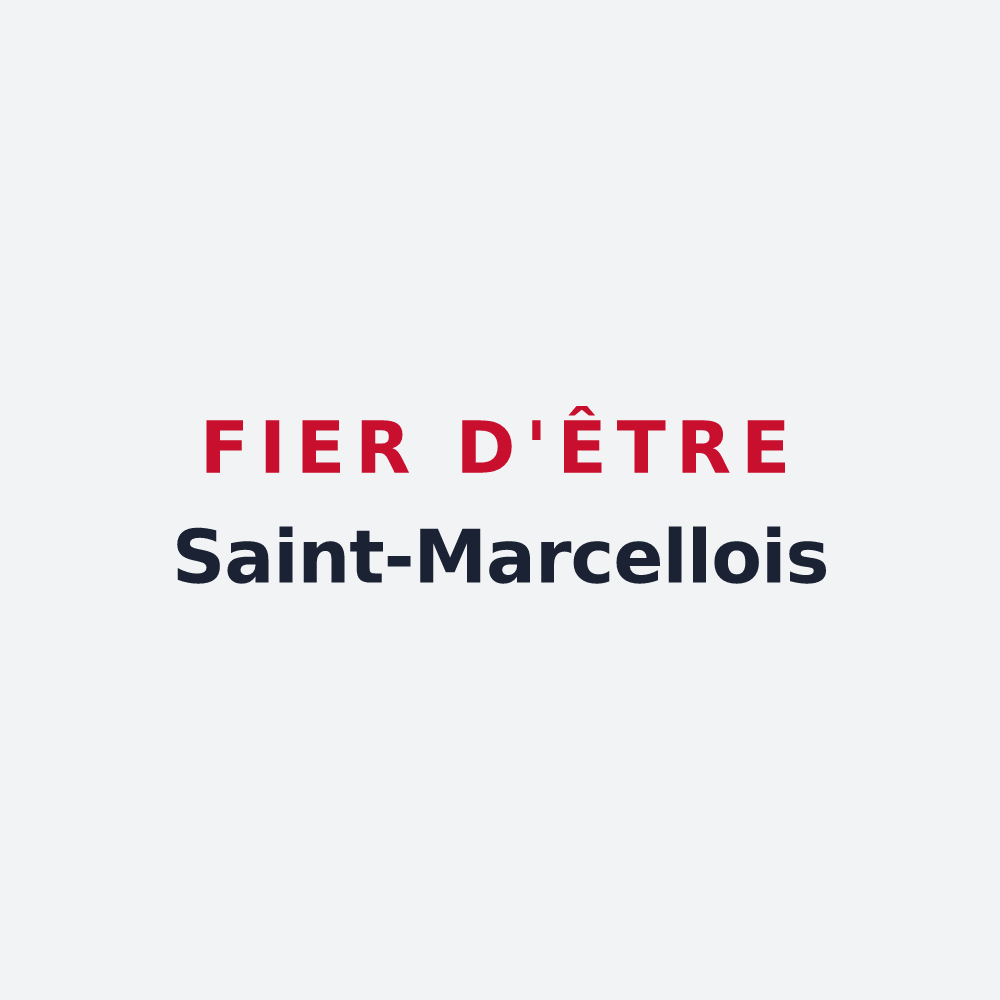 Poster « Fier d'être Saint-Marcellois » — design pour Saint-Marcel-d'Ardèche