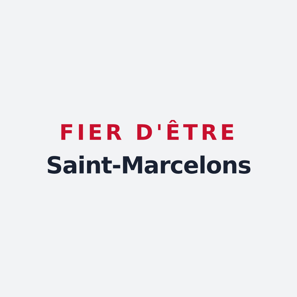 Poster « Fier d'être Saint-Marcelons » — design pour Saint-Marcel-lès-Annonay