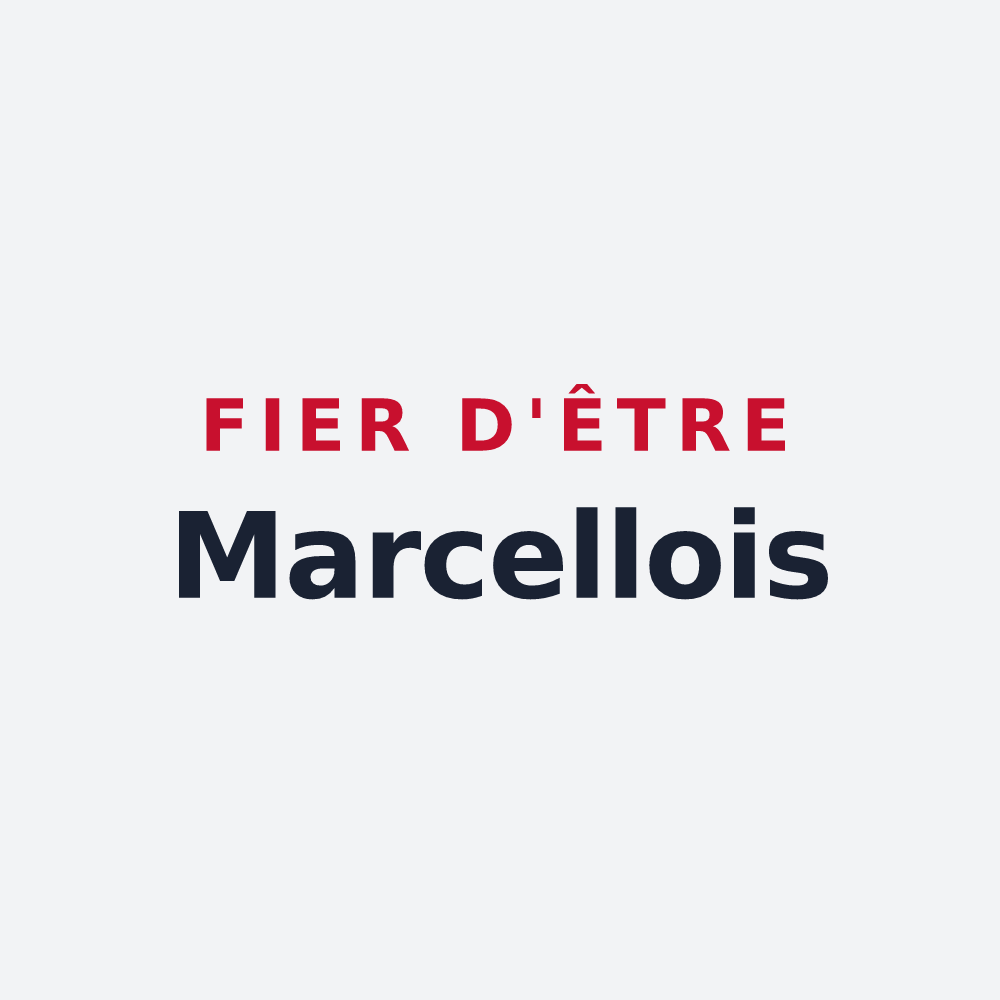Poster « Fier d'être Marcellois » — design pour Saint-Marcel-Paulel