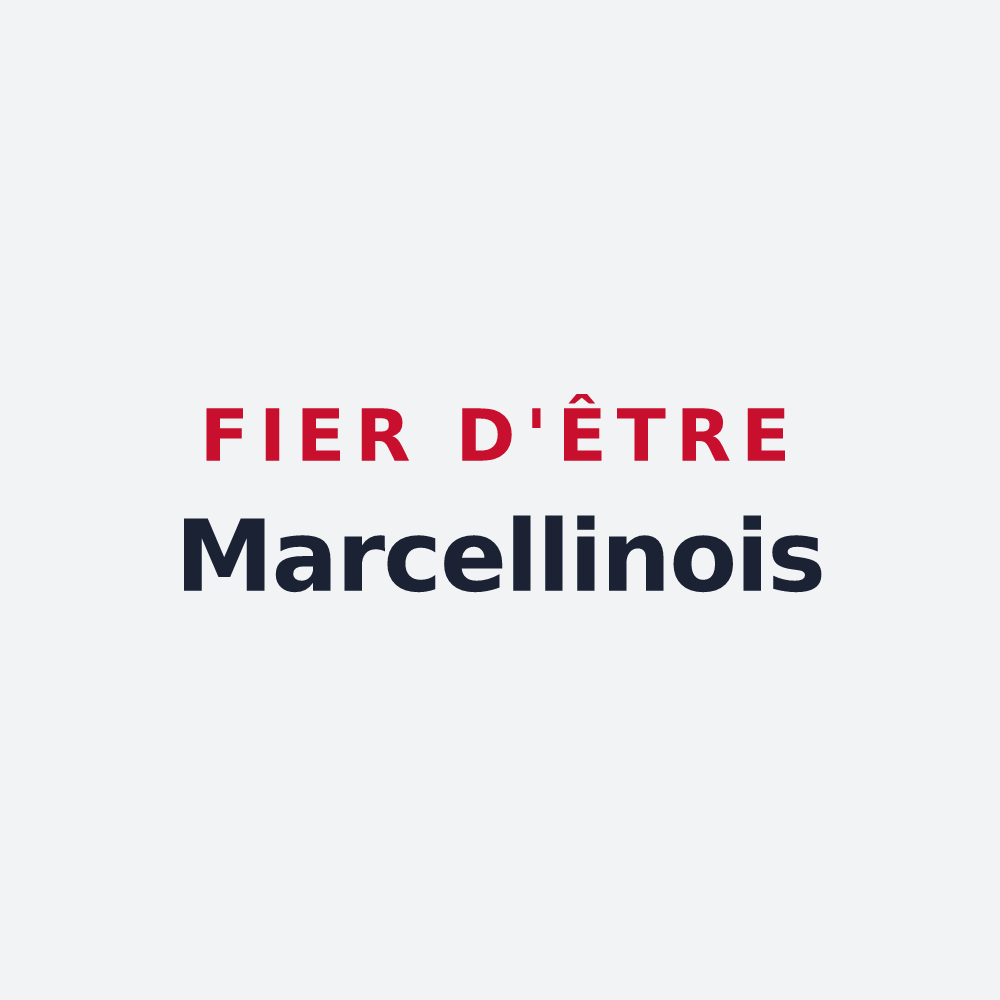 Poster « Fier d'être Marcellinois » — design pour Saint-Marcellin-en-Forez