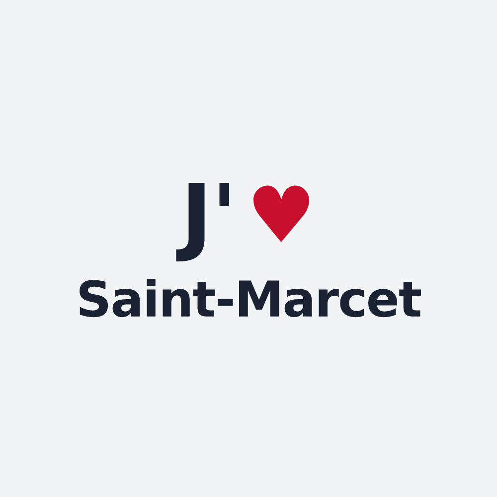 Poster personnalisé Saint-Marcet — design J'aime Saint-Marcet