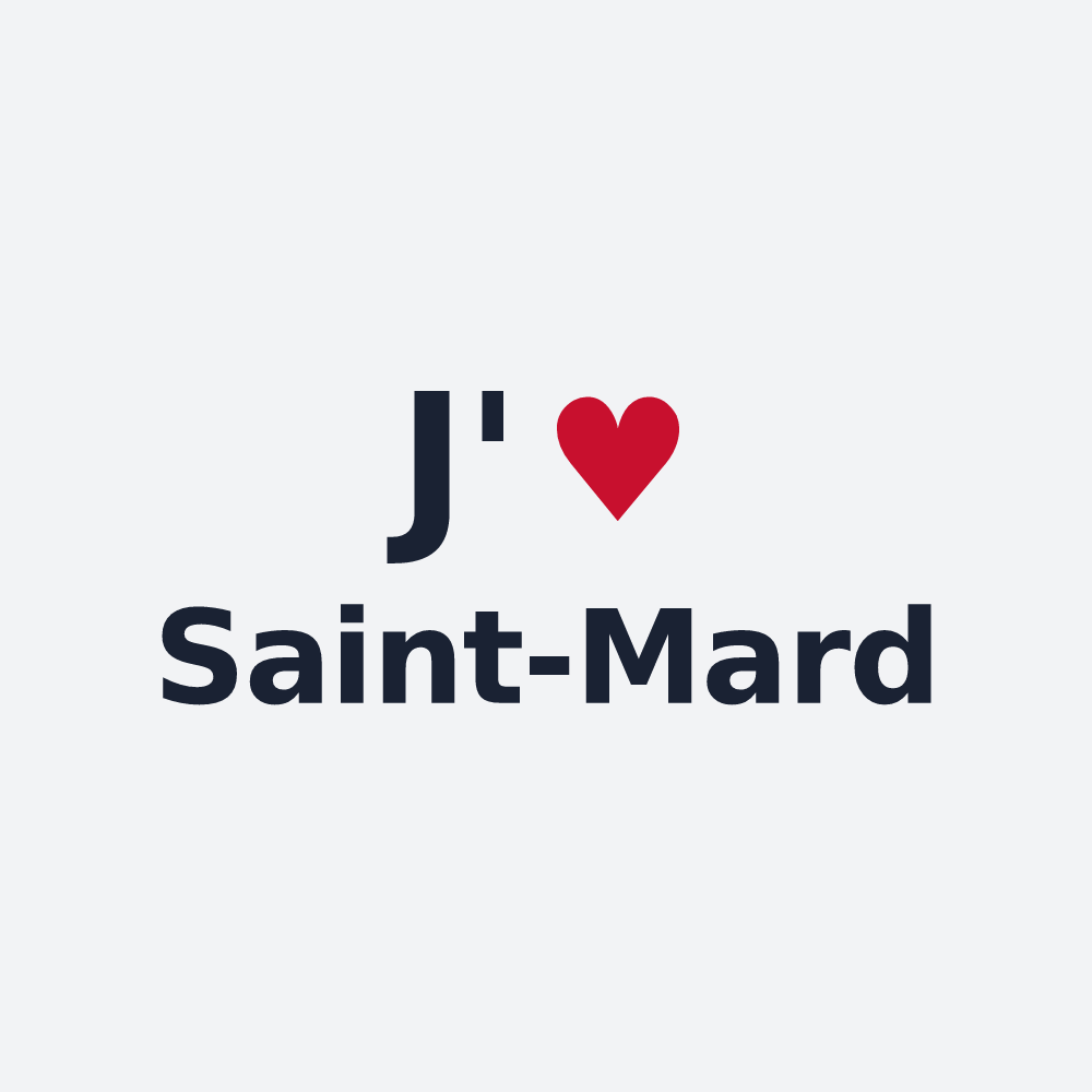 Poster personnalisé Saint-Mard — design J'aime Saint-Mard