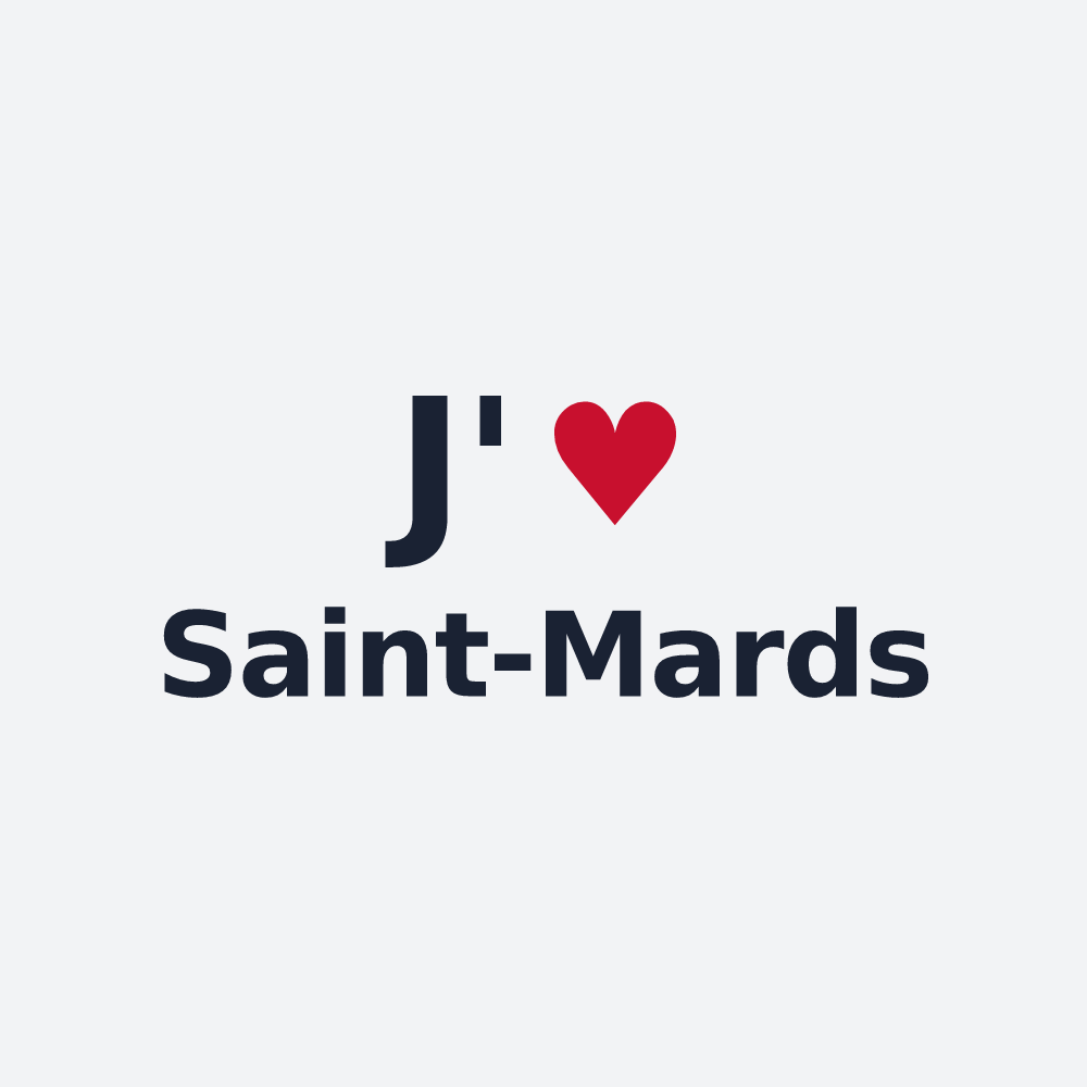 Poster personnalisé Saint-Mards — design J'aime Saint-Mards