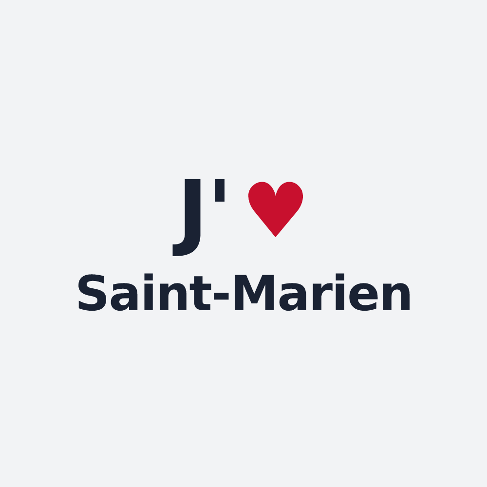 Poster personnalisé Saint-Marien — design J'aime Saint-Marien