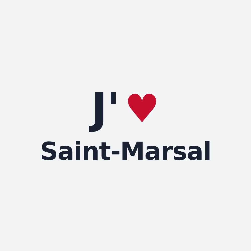 Poster personnalisé Saint-Marsal — design J'aime Saint-Marsal