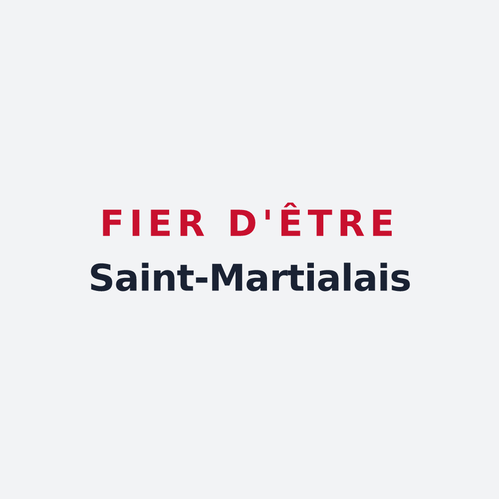Poster « Fier d'être Saint-Martialais » — design pour Saint-Martial-d'Artenset