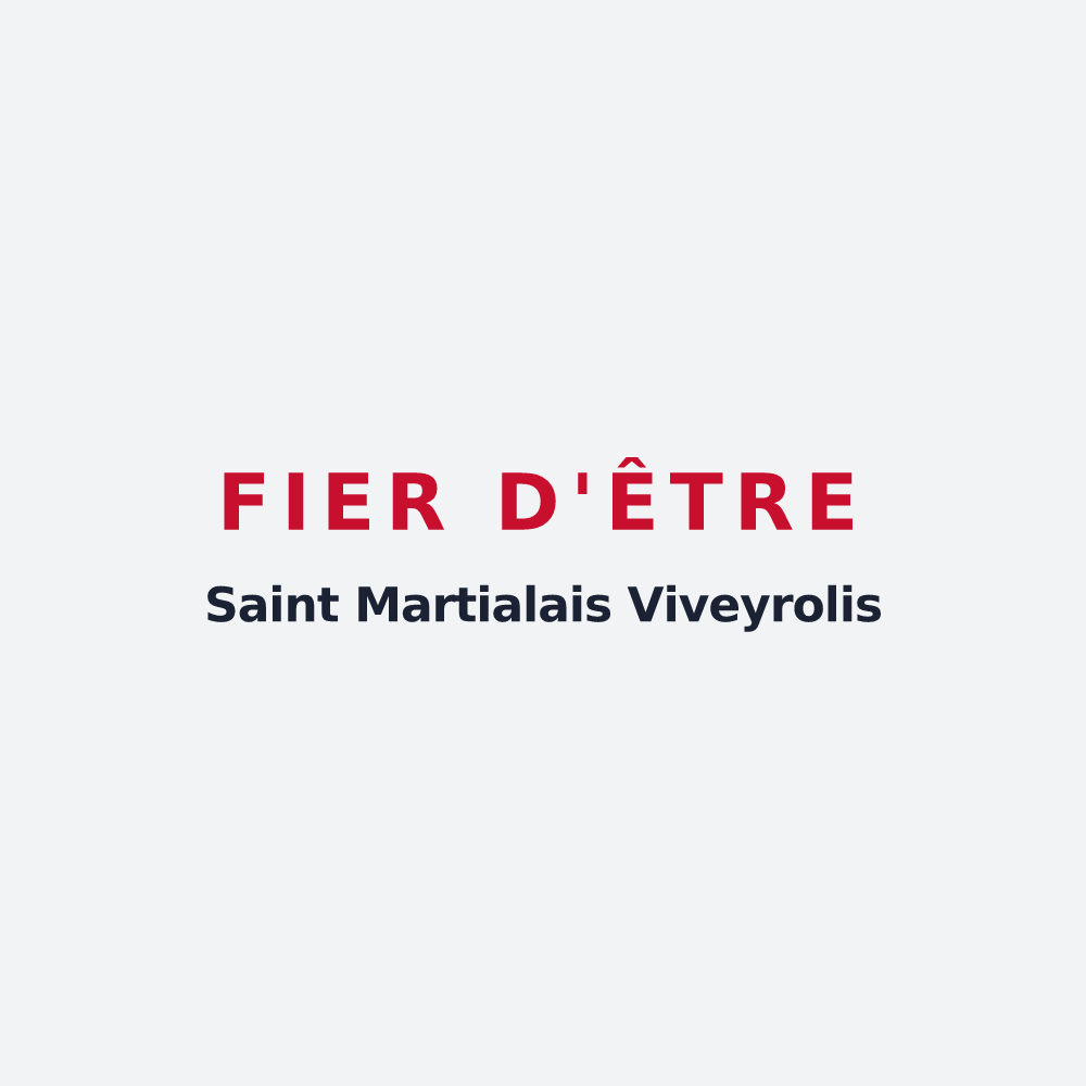 Poster « Fier d'être Saint Martialais Viveyrolis » — design pour Saint-Martial-Viveyrol
