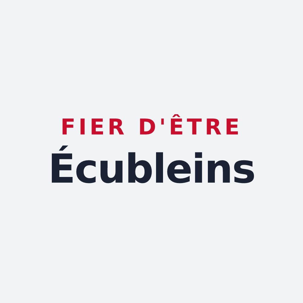 Poster « Fier d'être Écubleins » — design pour Saint-Martin-d'Écublei