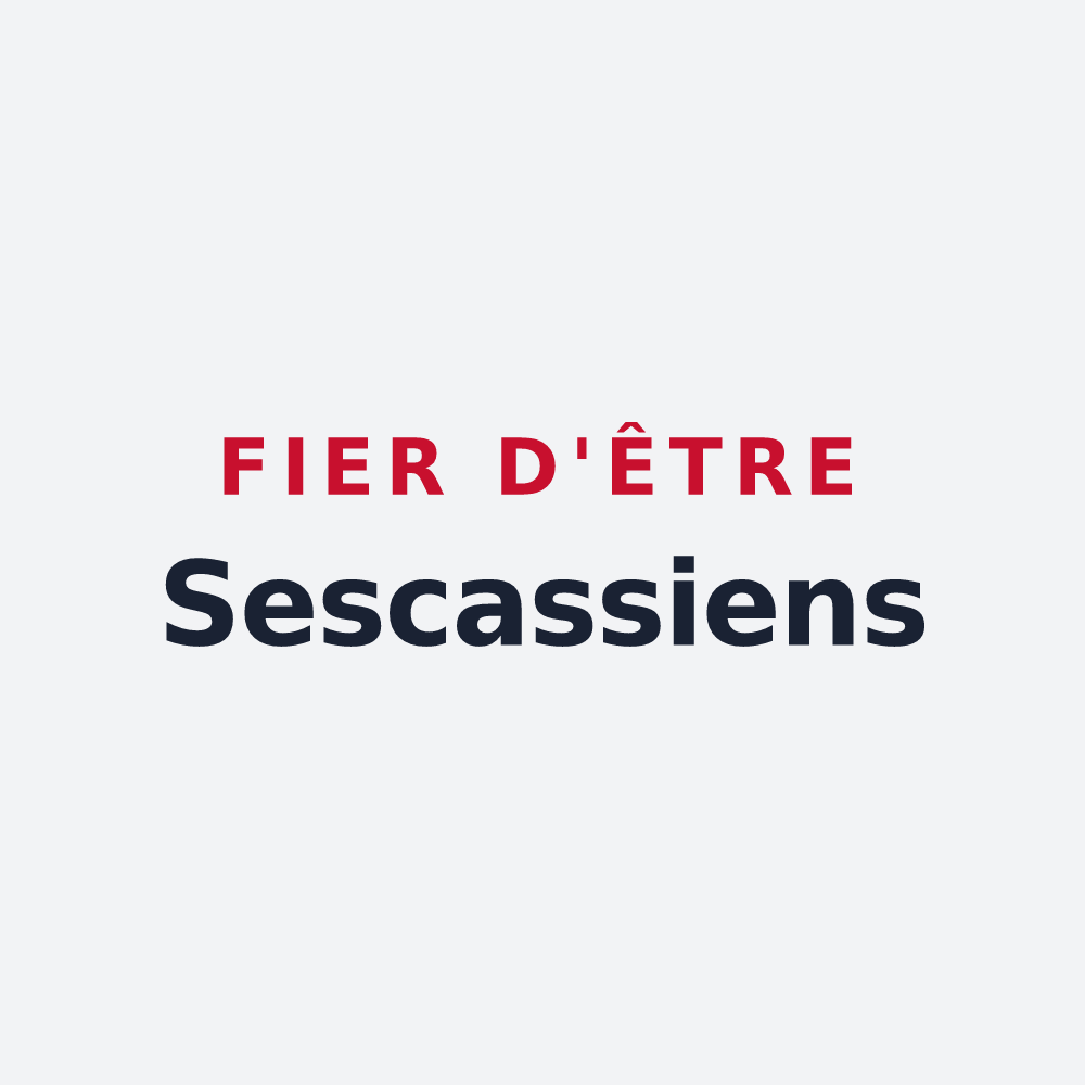 Poster « Fier d'être Sescassiens » — design pour Saint-Martin-de-Sescas