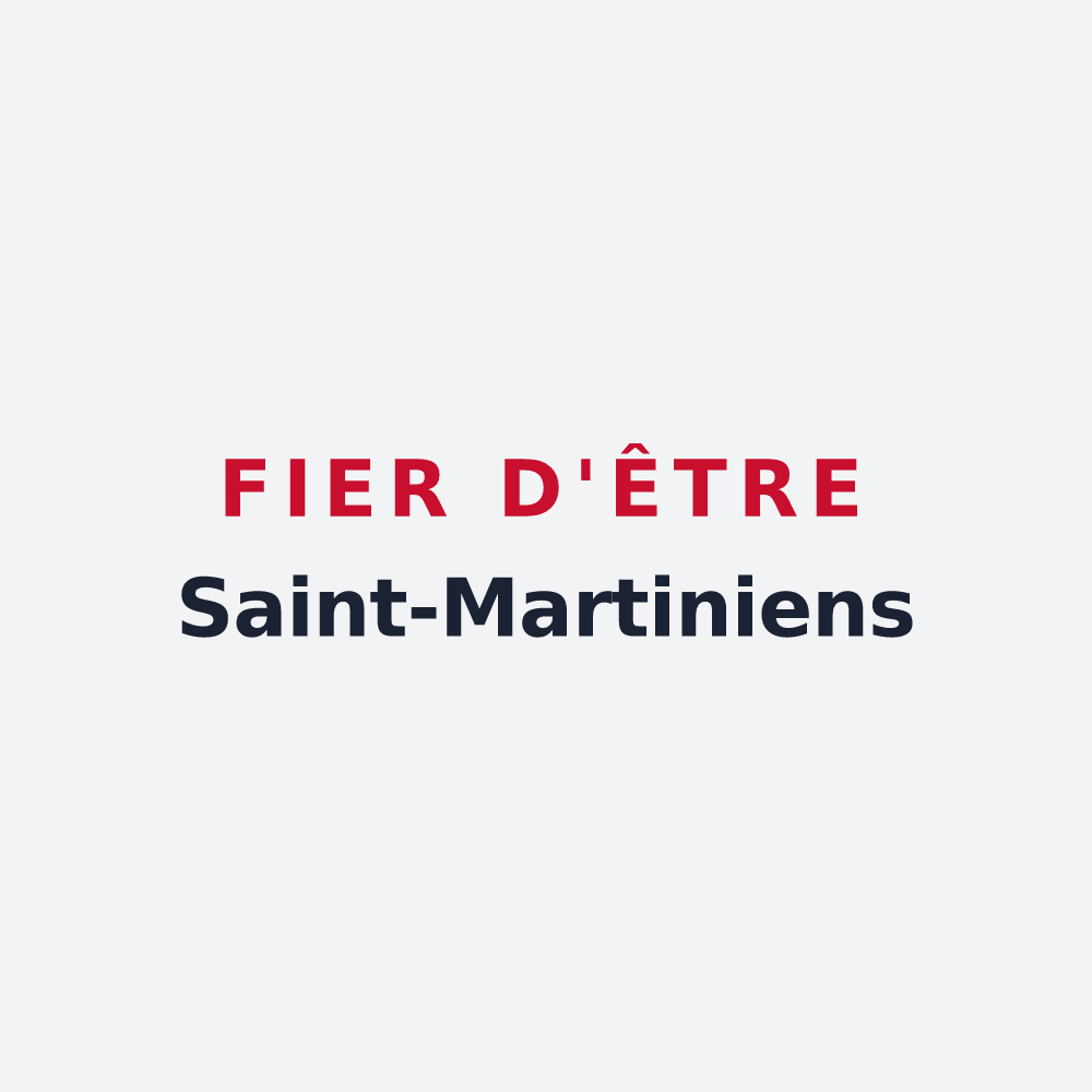 Poster « Fier d'être Saint-Martiniens » — design pour Saint-Martin-des-Champs