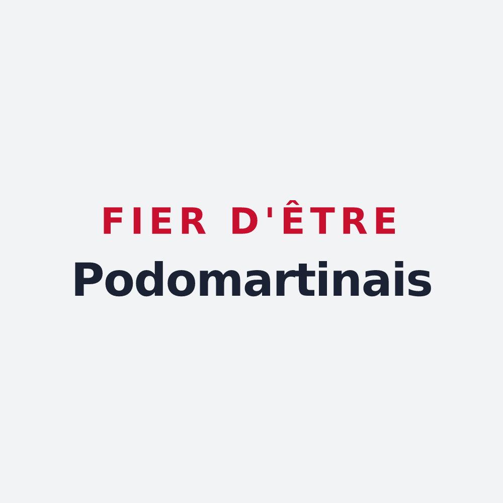 Poster « Fier d'être Podomartinais » — design pour Saint-Martin-des-Puits