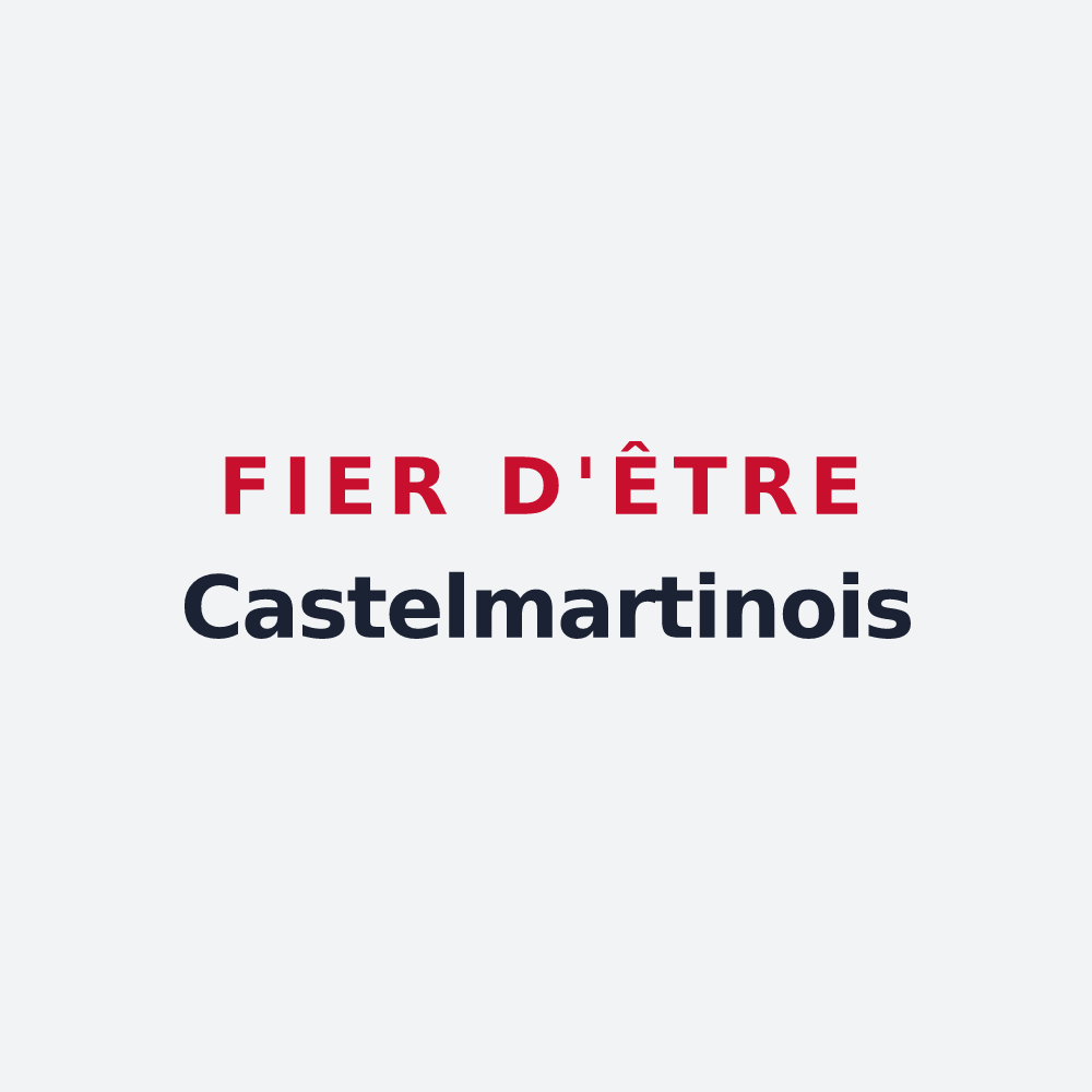 Poster « Fier d'être Castelmartinois » — design pour Saint-Martin-le-Châtel