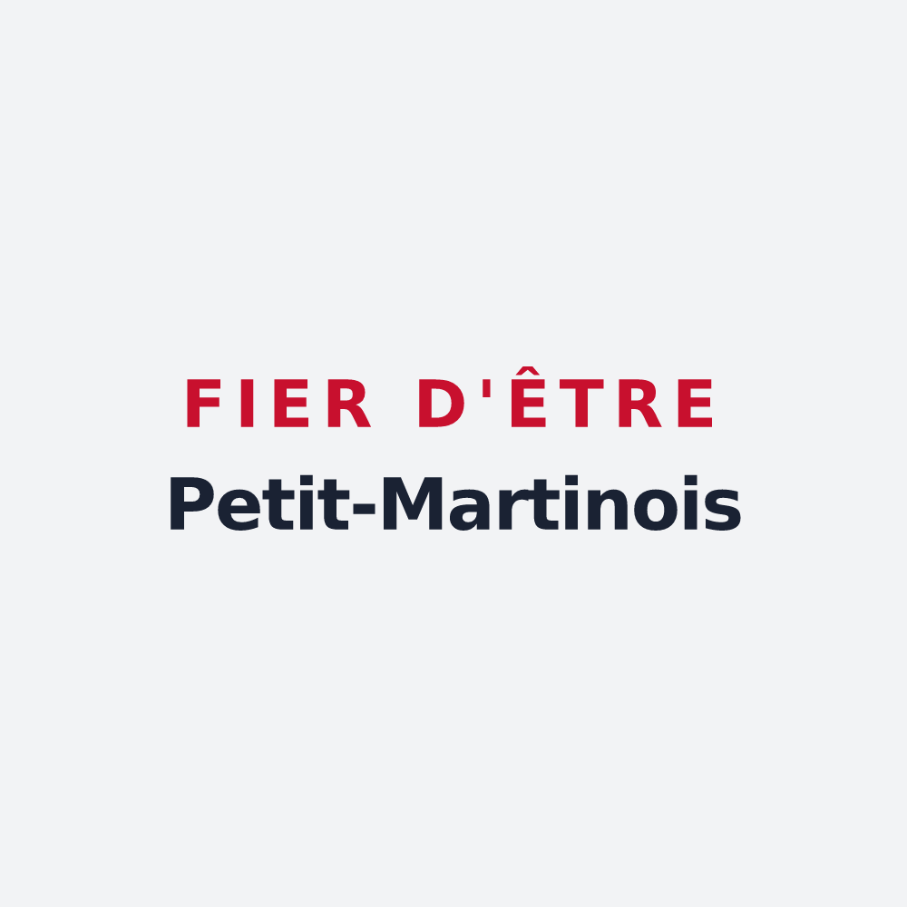 Poster « Fier d'être Petit-Martinois » — design pour Saint-Martin-Petit