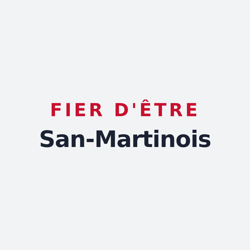 Poster « Fier d'être San-Martinois » — design pour Saint-Martin-sous-Vigouroux