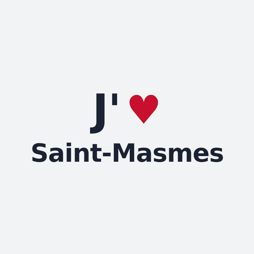 Poster personnalisé Saint-Masmes — design J'aime Saint-Masmes
