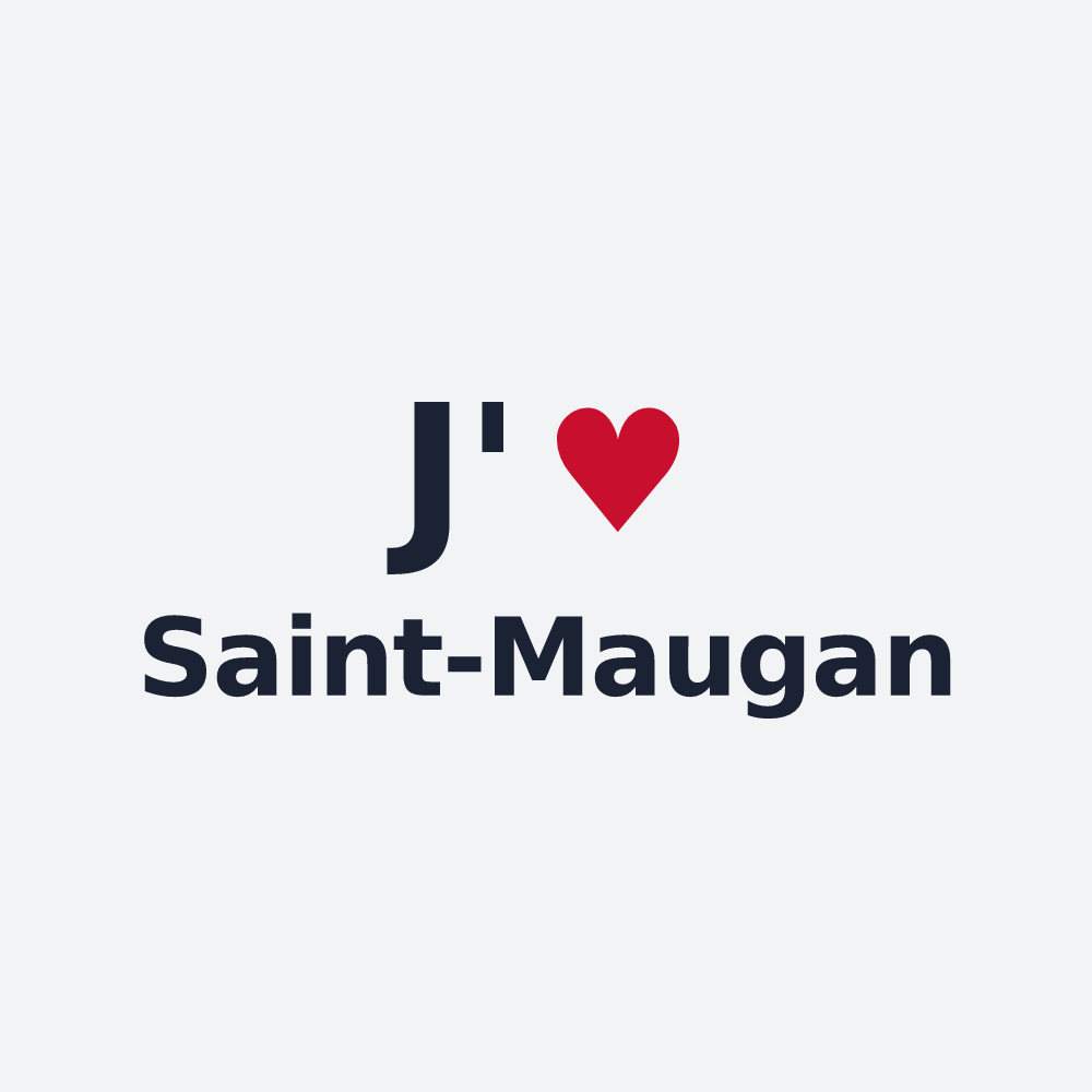 Poster personnalisé Saint-Maugan — design J'aime Saint-Maugan