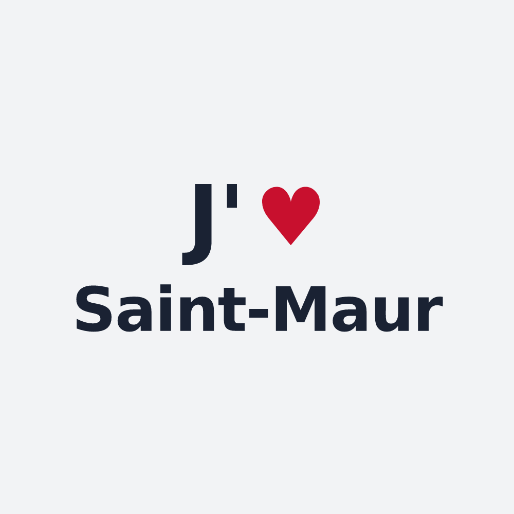Poster personnalisé Saint-Maur — design J'aime Saint-Maur