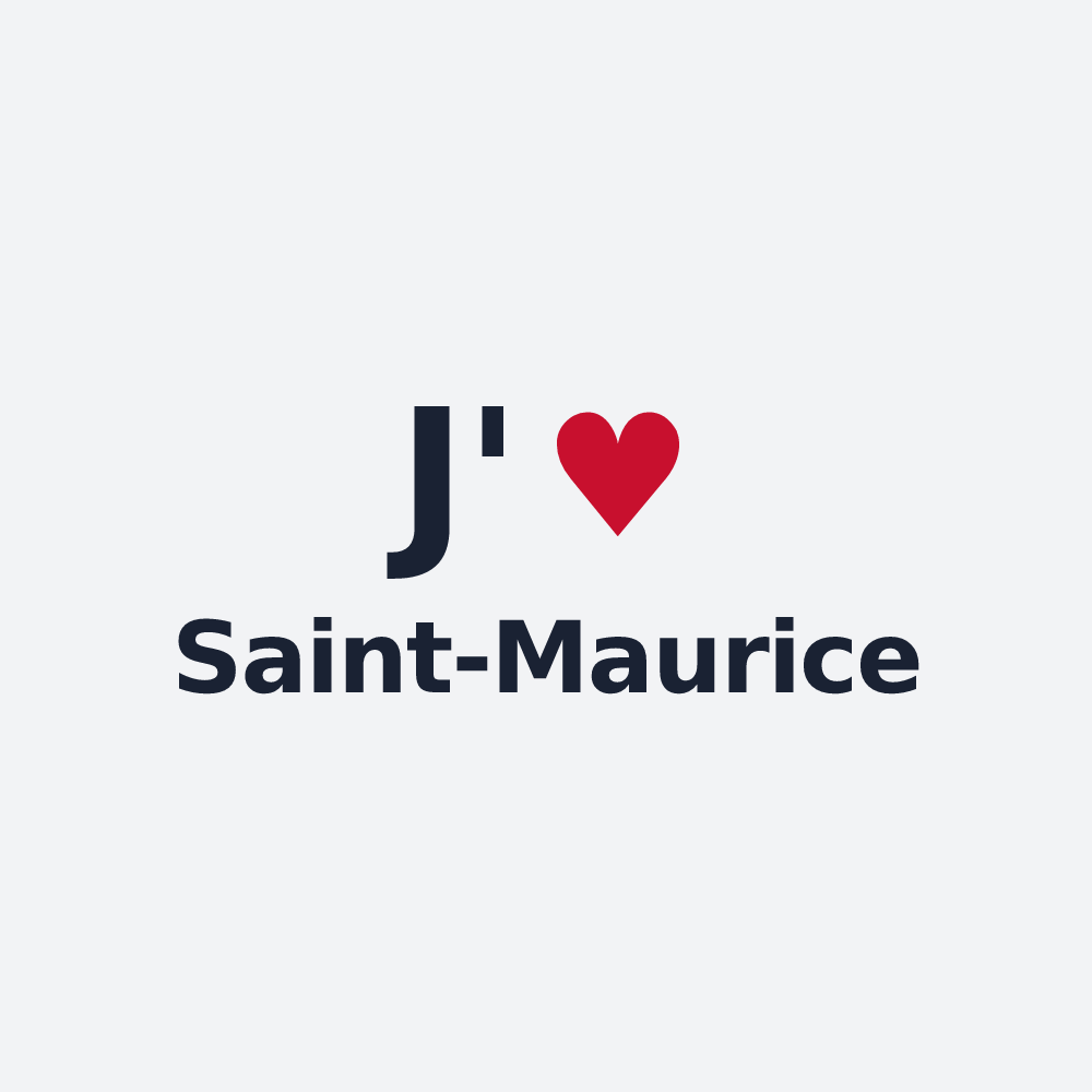 Poster personnalisé Saint-Maurice — design J'aime Saint-Maurice
