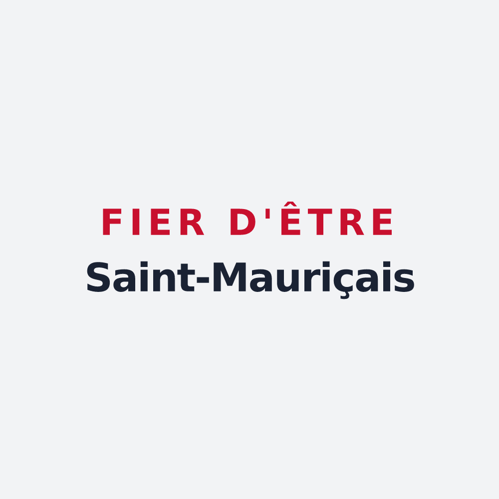Poster « Fier d'être Saint-Mauriçais » — design pour Saint-Maurice-d'Ételan