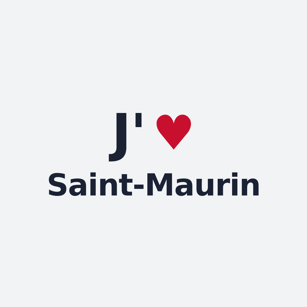 Poster personnalisé Saint-Maurin — design J'aime Saint-Maurin