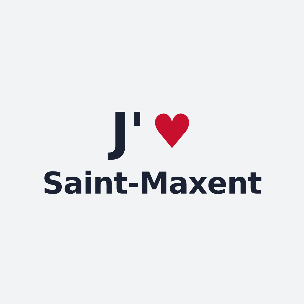 Poster personnalisé Saint-Maxent — design « J'aime Saint-Maxent » imprimé sur le poster