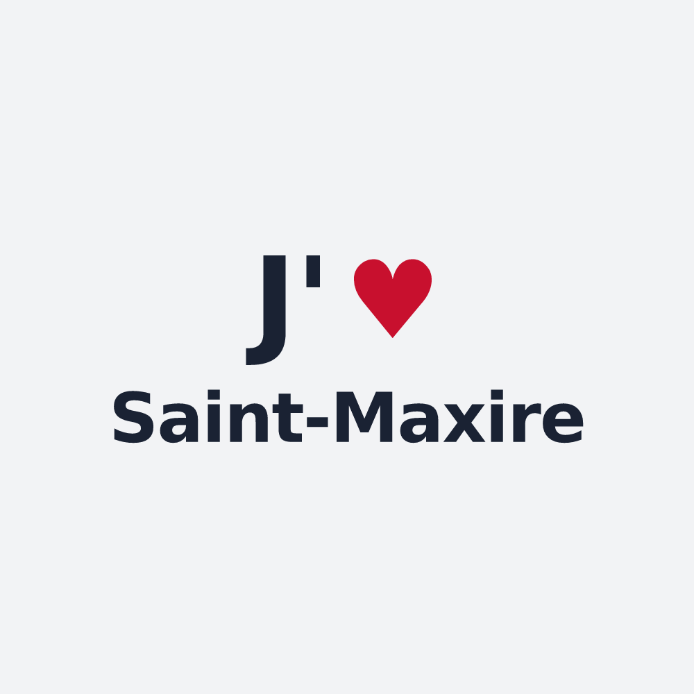 Poster personnalisé Saint-Maxire — design J'aime Saint-Maxire