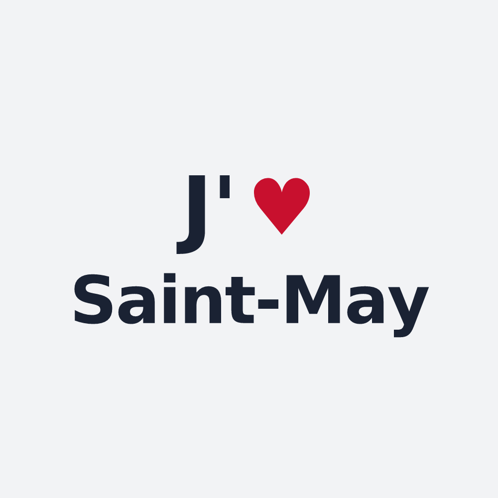 Poster personnalisé Saint-May — design J'aime Saint-May