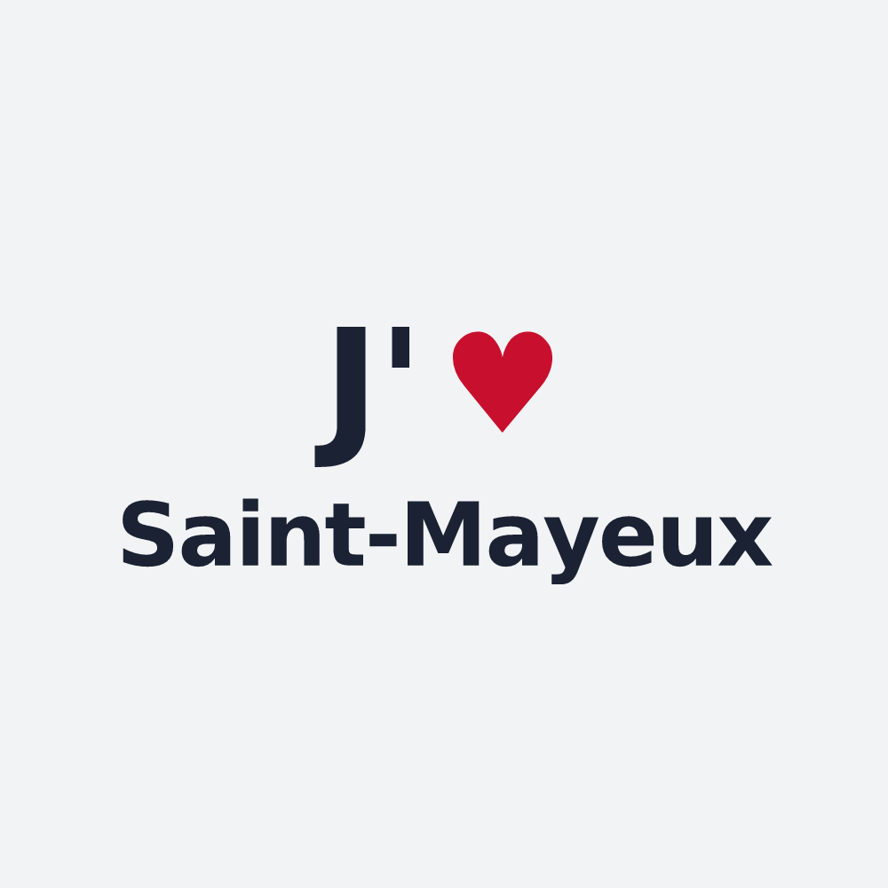 Poster personnalisé Saint-Mayeux — design J'aime Saint-Mayeux