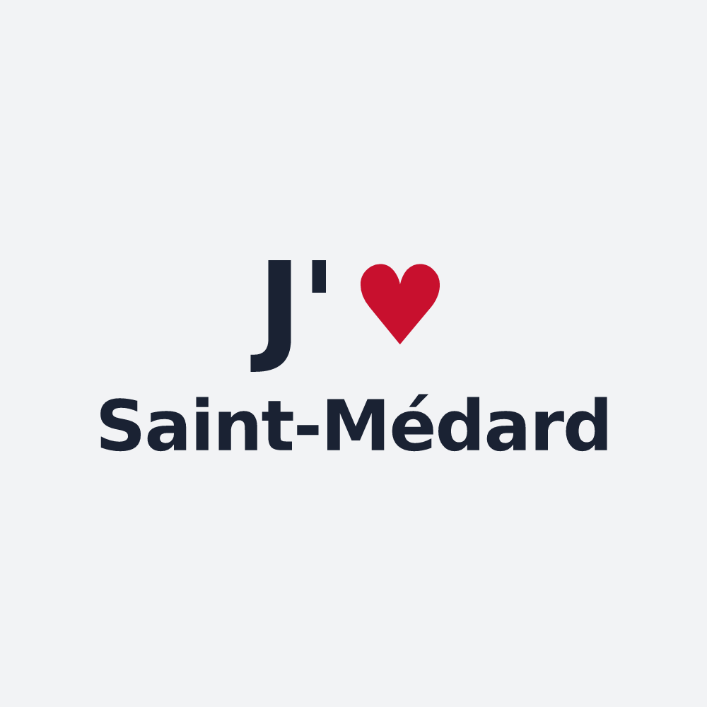 Poster personnalisé Saint-Médard — design J'aime Saint-Médard