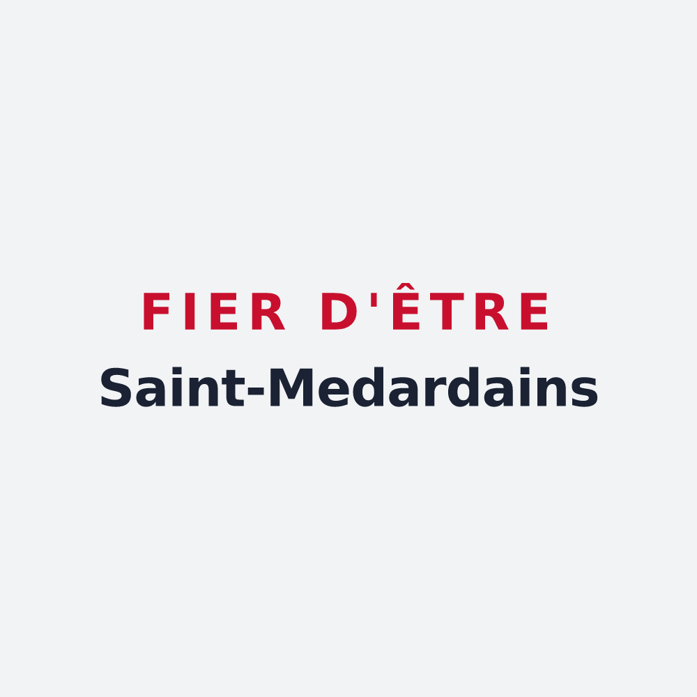 Poster « Fier d'être Saint-Medardains » — design pour Saint-Médard-d'Aunis