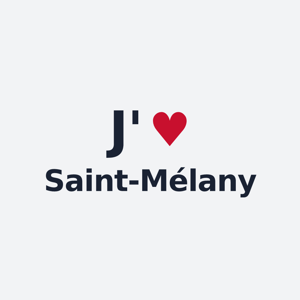 Poster personnalisé Saint-Mélany — design J'aime Saint-Mélany