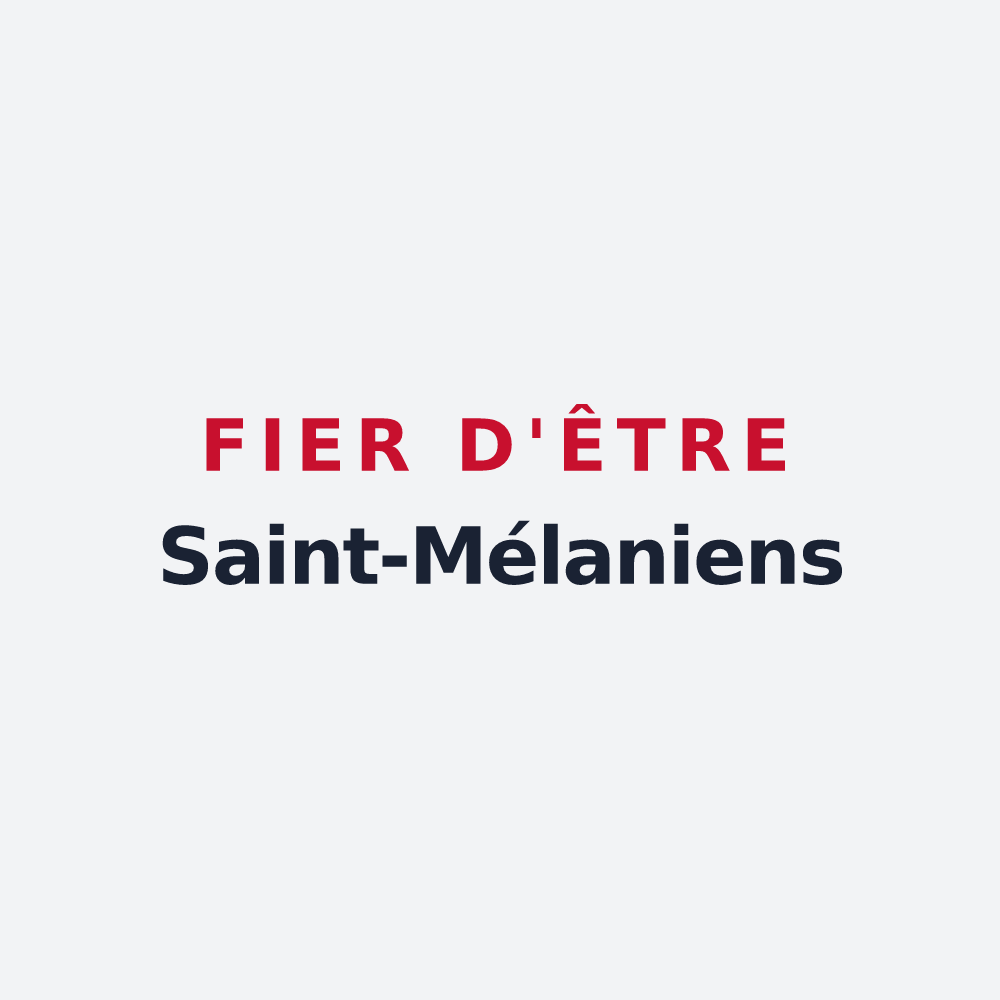 Poster « Fier d'être Saint-Mélaniens » — design pour Saint-Mélany