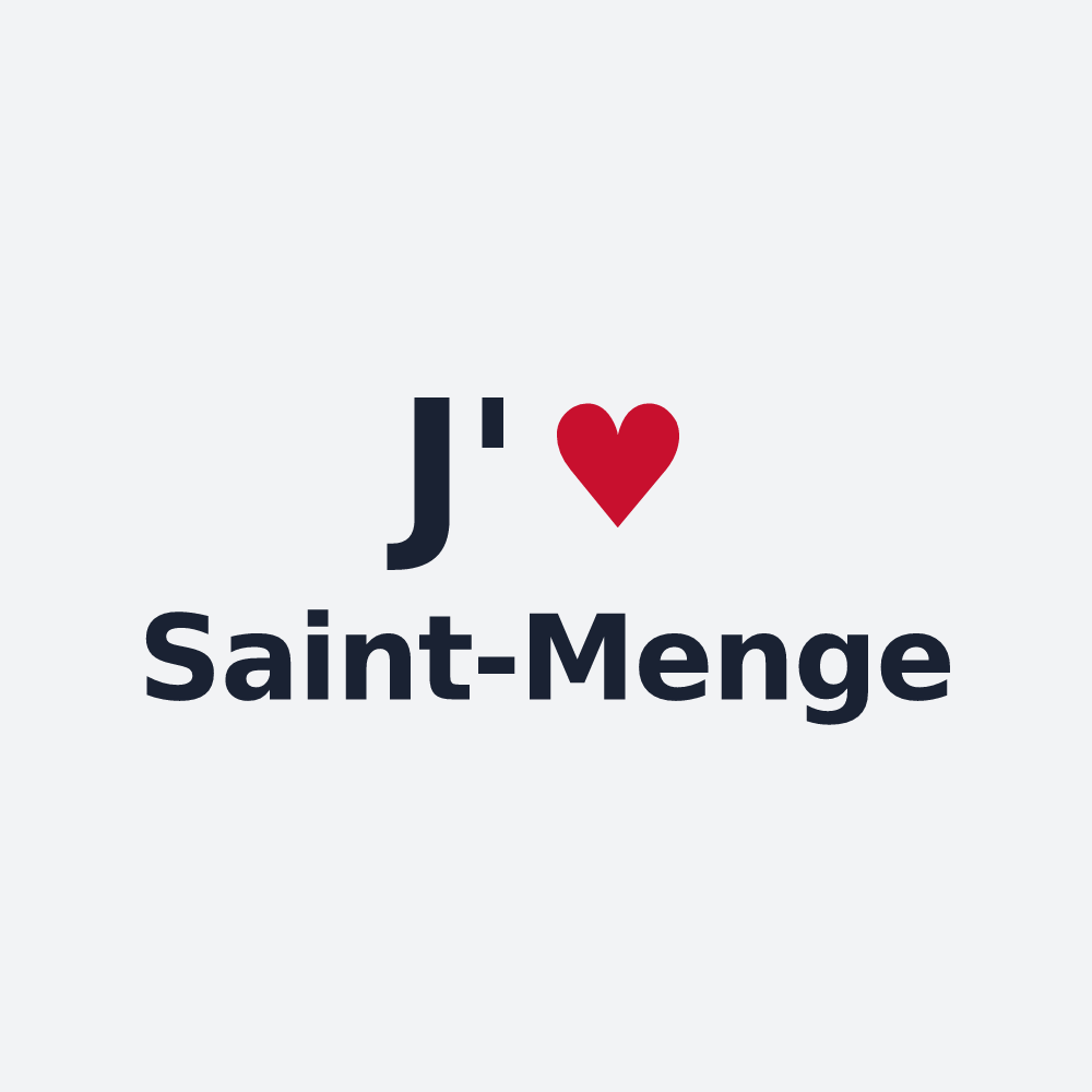 Poster personnalisé Saint-Menge — design J'aime Saint-Menge