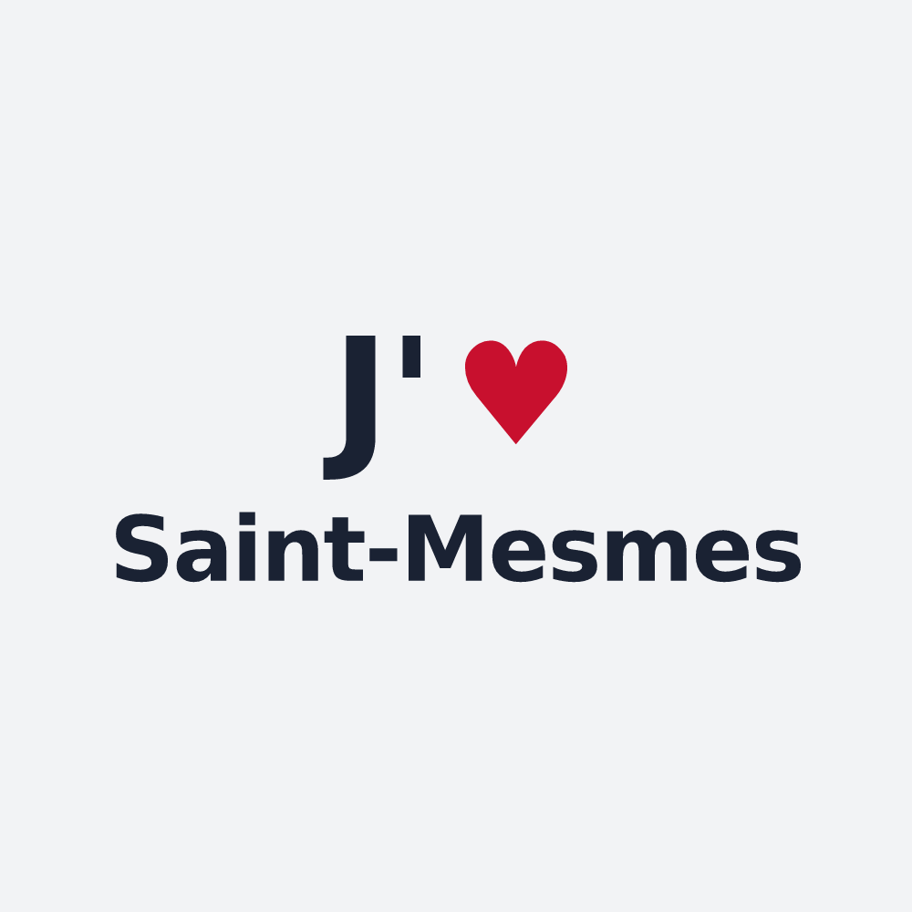 Poster personnalisé Saint-Mesmes — design J'aime Saint-Mesmes