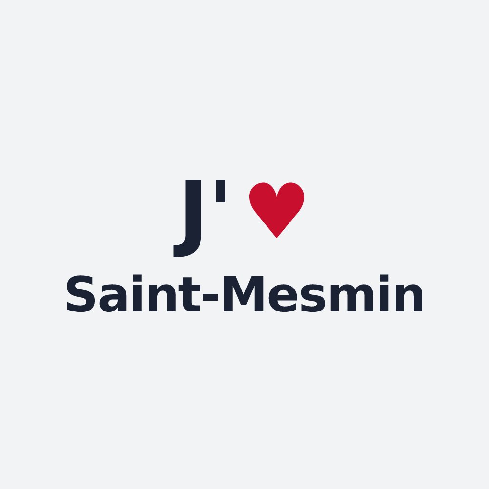 Poster personnalisé Saint-Mesmin — design J'aime Saint-Mesmin