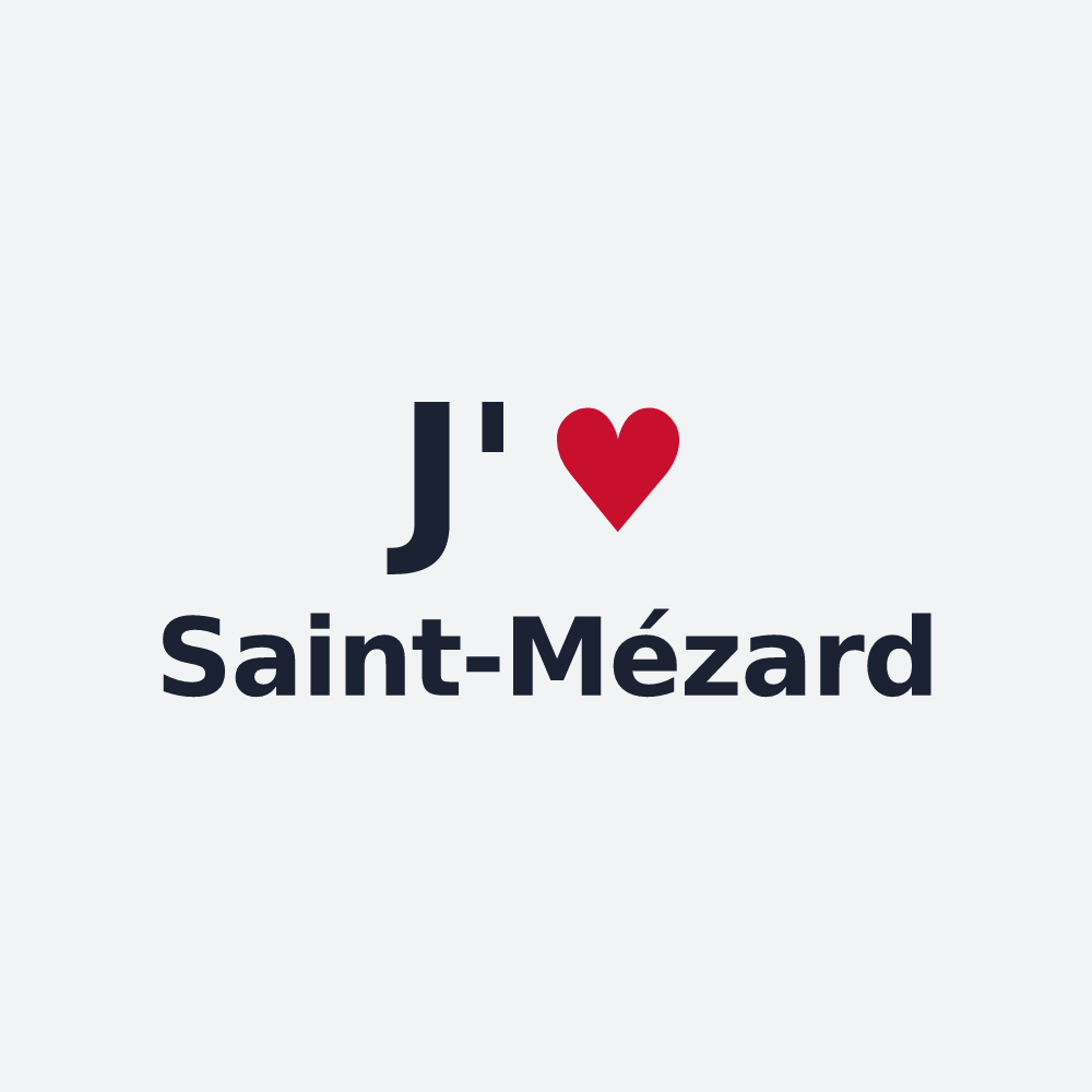 Poster personnalisé Saint-Mézard — design J'aime Saint-Mézard