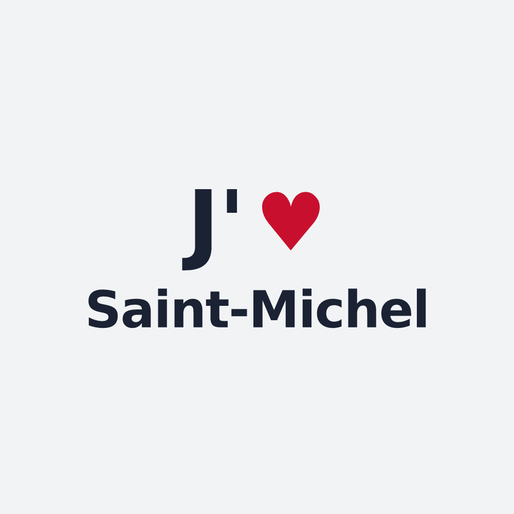 Poster personnalisé Saint-Michel — design J'aime Saint-Michel