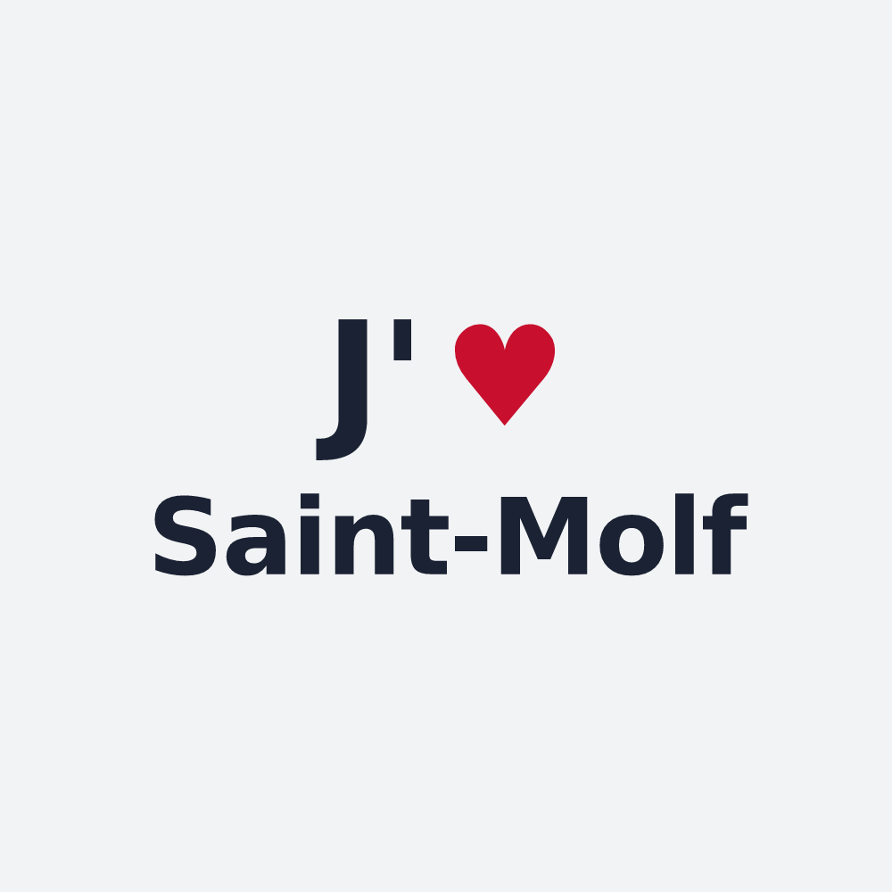 Poster personnalisé Saint-Molf — design « J'aime Saint-Molf » imprimé sur le poster